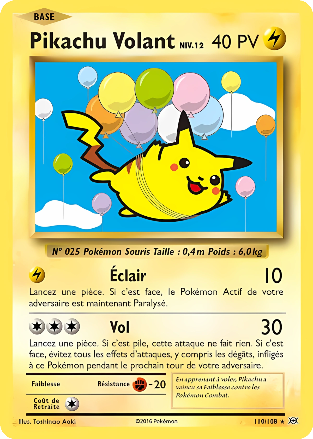 PIKACHU VOLANT NIV.12