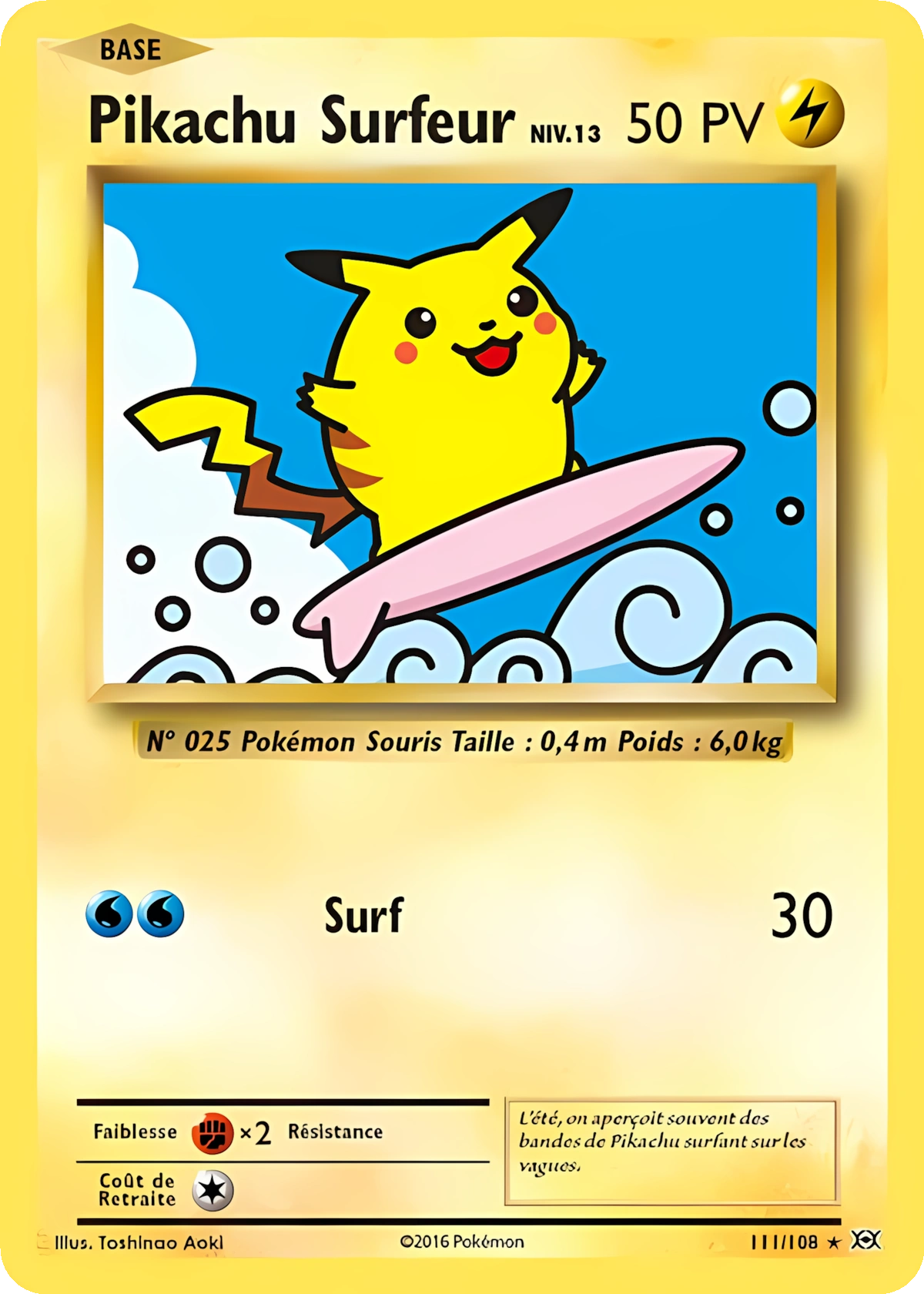 PIKACHU SURFEUR NIV.13